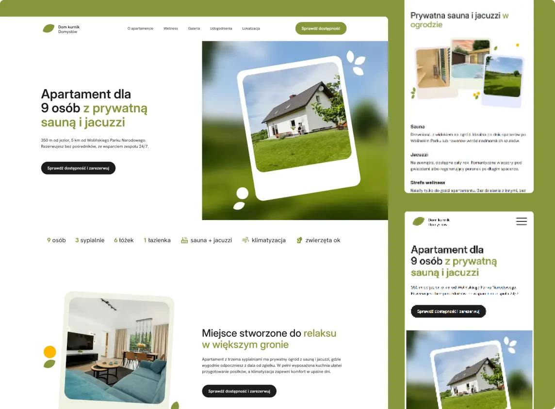 Strona internetowa dla Laguna Apartamenty Wakacyjne