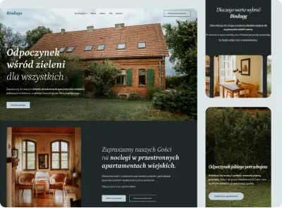 Strona internetowa dla agroturystyki - Binduga Zatom