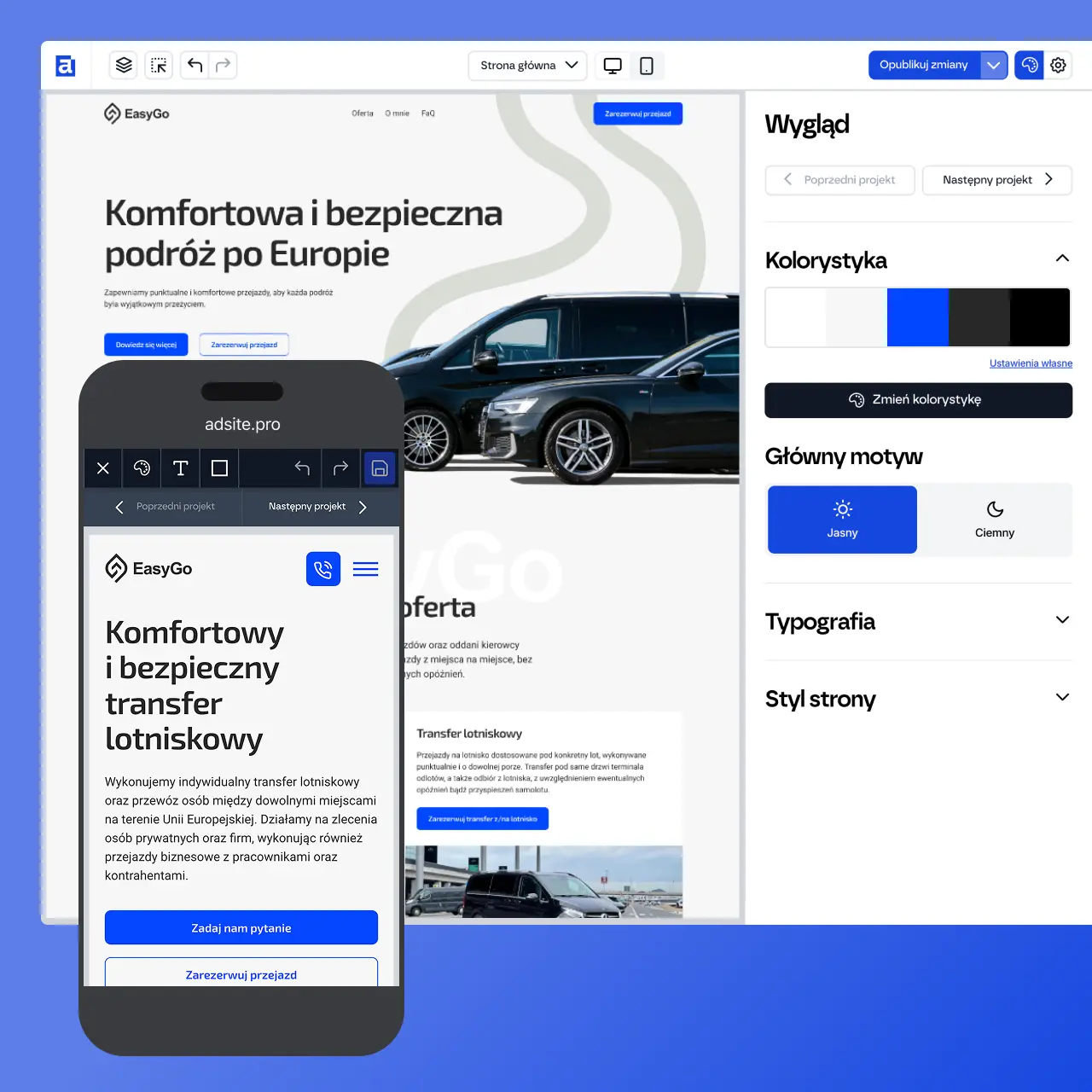 Wybierz styl projektu