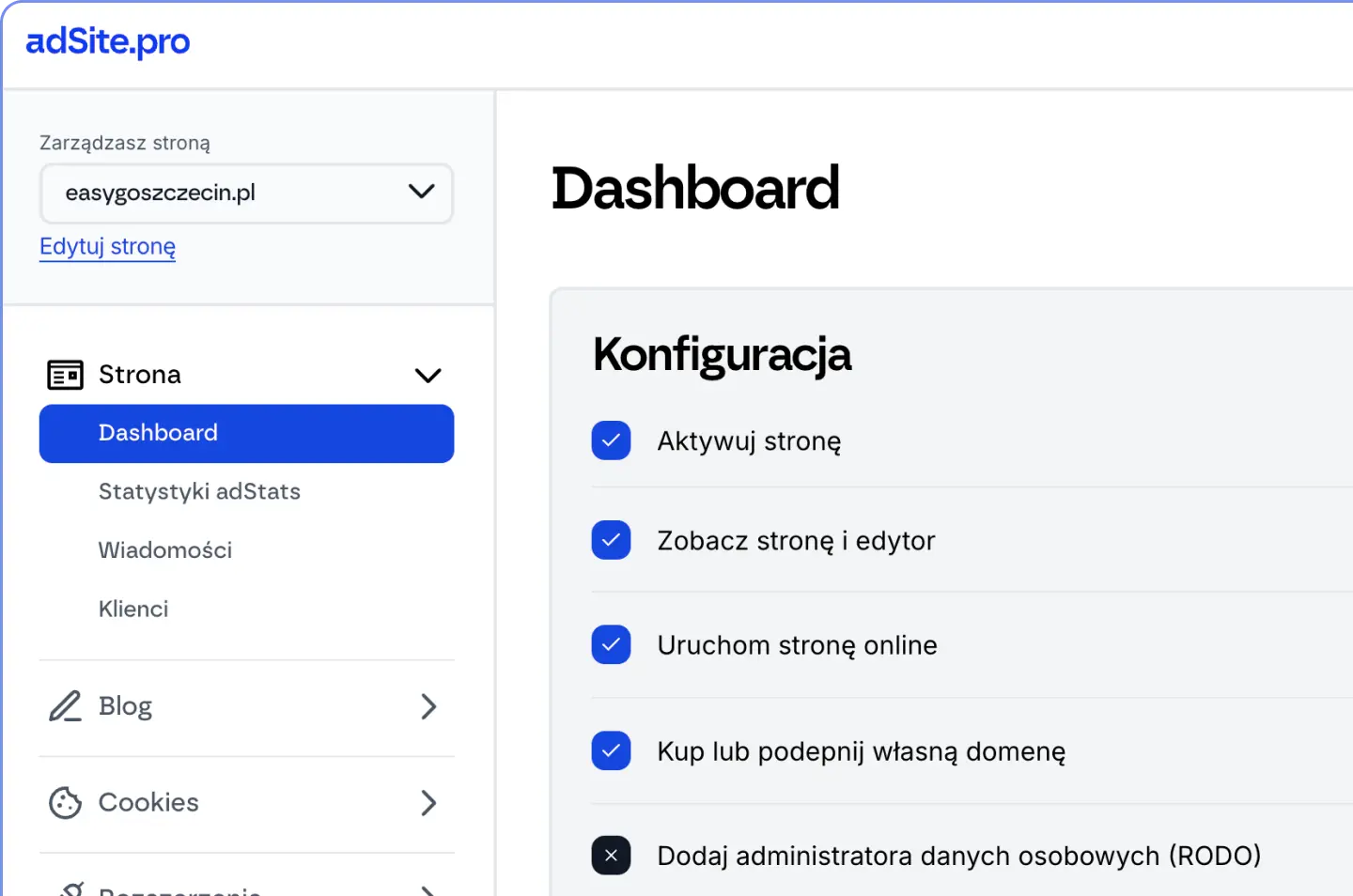 Dostęp do panelu klienta