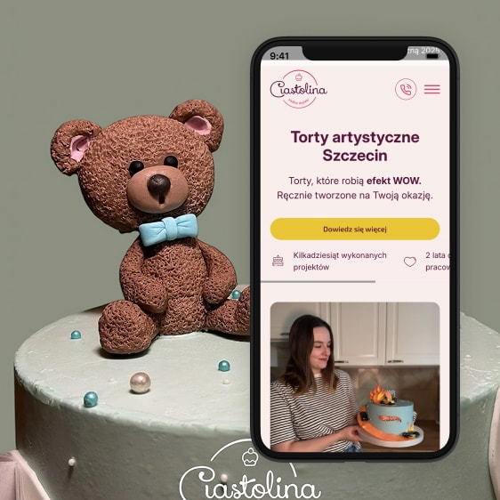 Mobilna wersja strony internetowej Ciastolina Słodkie Wypieki